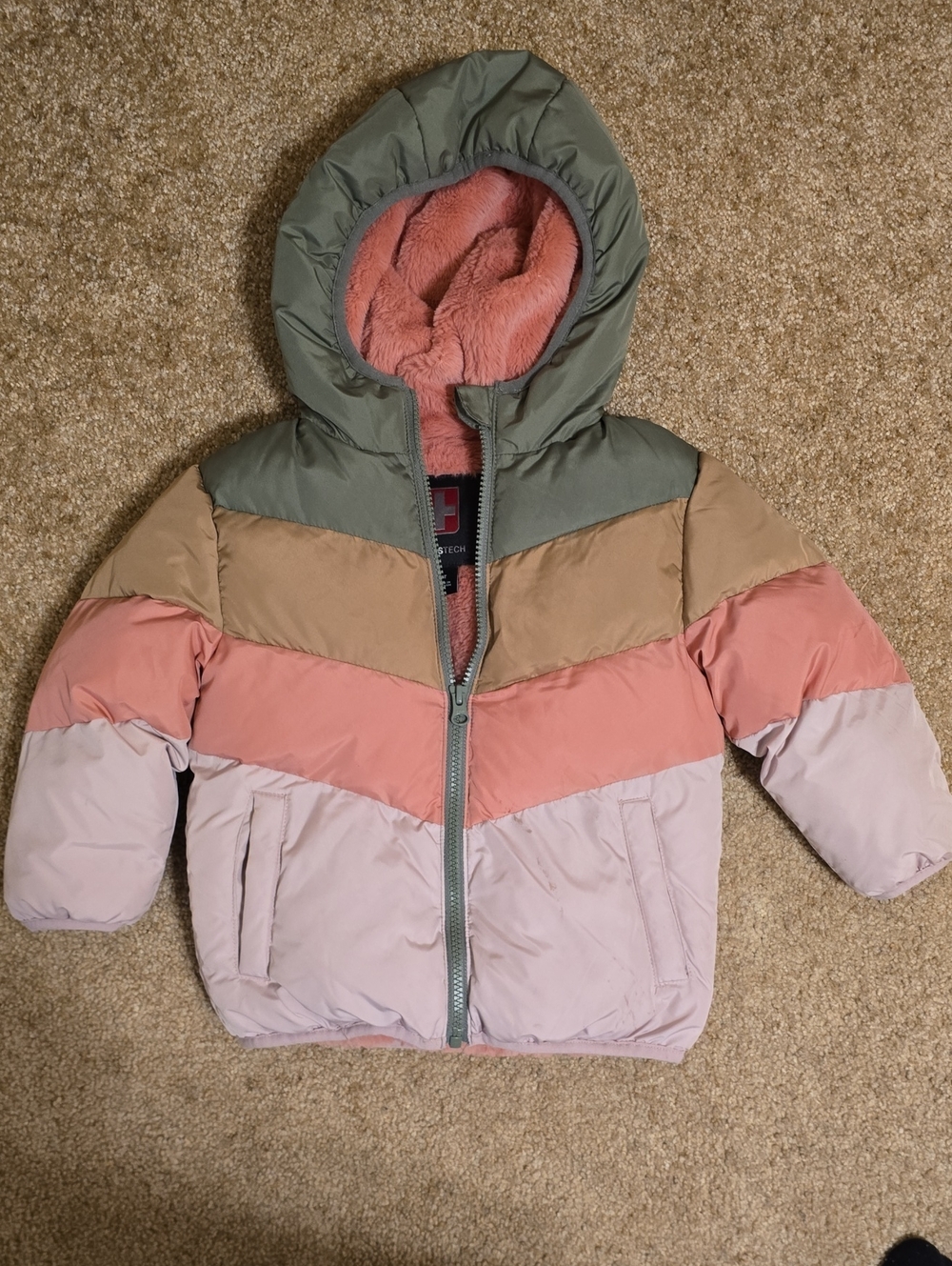 Swiss Tech Colorblock Hooded Puffer Jacket